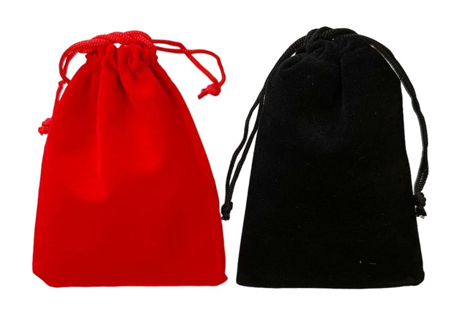 Sac en Velours Rouge 9.5x12cm x 50 Pieces