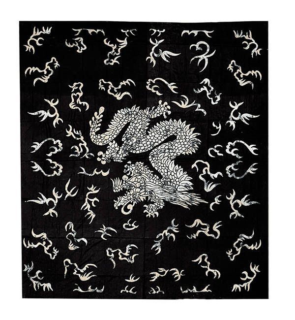 Tenture dragon Noir chez Arabesk