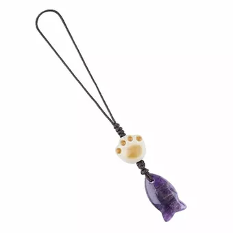 Bijoux de Sac Poisson en Améthyste A x3