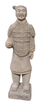 Statue Colorée Antique Terracotta Guerrier 20cm