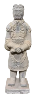 Statue Colorée Antique en Terracotta Général 20cm