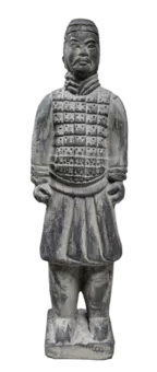 Statue noire en Terracotta Chevalier 22cm
