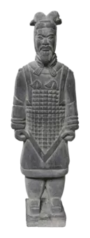 Statue Noire en Terracotta Général 20cm