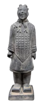 Statue Noire en Terracotta Général 20cm