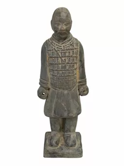 Statue noire en Terracotta Chevalier 20cm