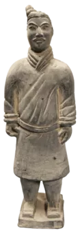 Statue Noire Guerrier en Terracotta 25cm