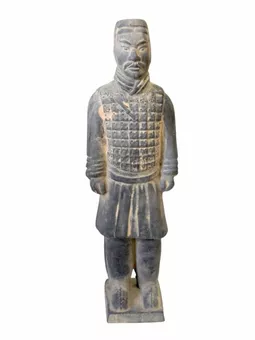 Statue noire en Terracotta Chevalier 26cm