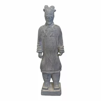 Statue Noire en Terracotta Général 50cm