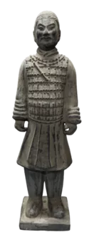 Statue Noire en Terracotta Chevalier 50cm