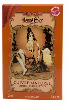 Pack de 6 Colorations hennés color cuivre naturel 100g