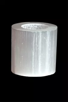 Bougeoir Cylindrique en Sélénite Poli 7cm 0.5-0.7Kg