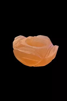 Bougeoir rose en Sélénite rouge 9cm 350g