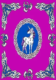 Tenture arabesk licorne rouge