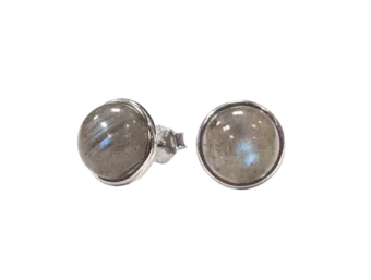 Boucles d'Oreilles Argent 925 Labradorite A+ 8mm