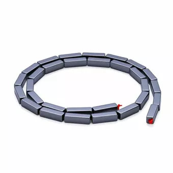 Perles Intercalaires Rectangulaires en Hématite – 3,7×12,4 mm