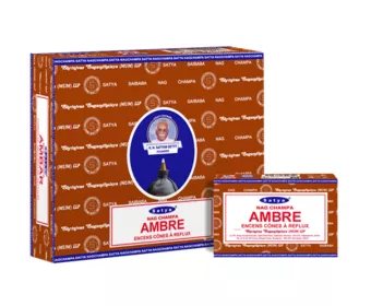 Cônes Backflow Satya Ambre 12pcs