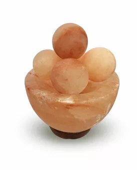 Lampe de Sel Himalaya - Bol avec boules de sel