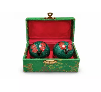 Boules de Massage Chinoises Prunier Vertes 4,2 cm