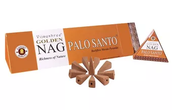 Cônes d’encens backflow Vijayshree Golden Nag Palo Santo 12 pcs