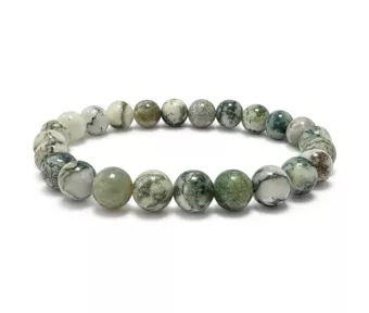 Bracelet Agate Arbre A Perles 8 mm