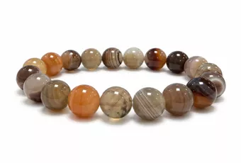 Bracelet Agate Botswana A perles 10mm