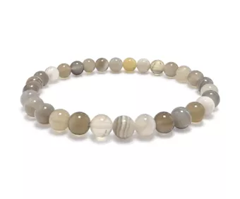 Bracelet Agate Botswana A Perles 6 mm