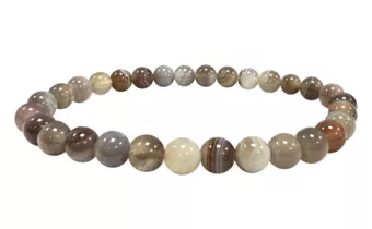 Bracelet Agate Botswana AA perles 6mm