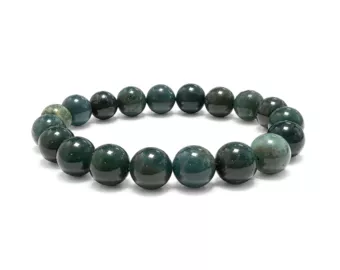 Bracelet Agate Mousse A perles 10mm