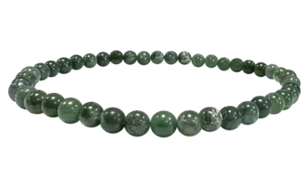 Bracelet Agate Mousse A perles 4mm