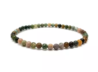 Bracelet Agate Indienne A Perles 4 mm