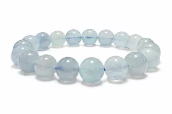 Bracelet Aigue Marine A perles 10mm