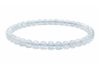 Bracelet en Aigue-Marine A perles 4-5mm