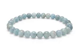 Bracelet en Aigue Marine A+ Perles 5,5–6,5 mm