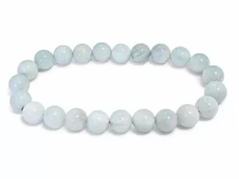 Bracelet en Aigue Marine A Perles 8–9 mm