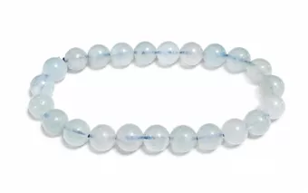 Bracelet en Aigue Marine AA Perles 7.5-8.5 mm
