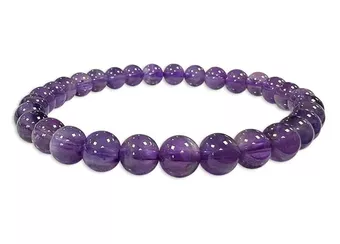 Bracelet Améthyste AA perles 6-7mm