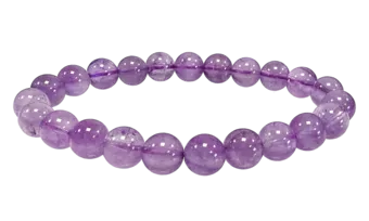 Bracelet Améthyste Claire A perles 8-9mm