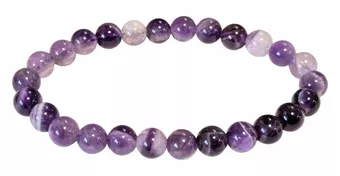 Bracelet Améthyste Rubanée A perles 7.5-8.5mm