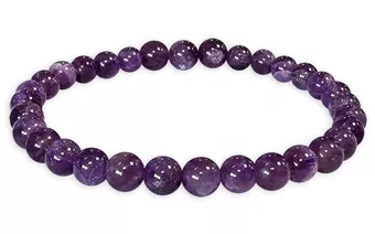 Bracelet Améthyste Uruguay A perles 5.5-6.5mm