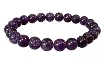 Bracelet Améthyste Uruguay A perles 7.5-8.5mm