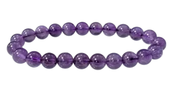 Bracelet Améthyste Uruguay AA perles 8mm