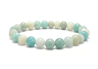 Bracelet Amazonite du Brésil A Perles 8 mm