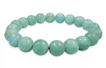 Bracelet Amazonite Pérou A perles 10mm