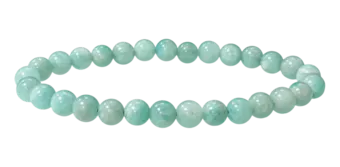 Bracelet Amazonite Pérou AA perles 6-7mm