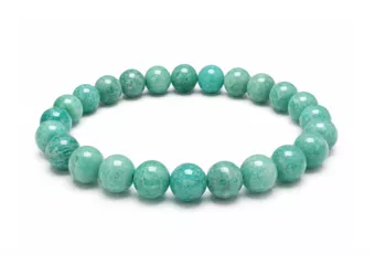 Bracelet Amazonite du Pérou AA Perles 8-9 mm