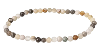 Bracelet Agate Plume perles 4mm
