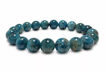 Bracelet Apatite Bleue AB perles 10mm