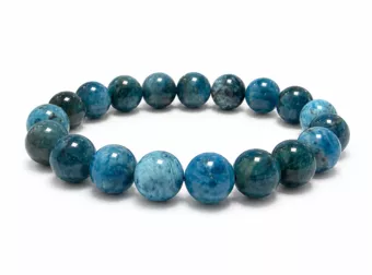Bracelet Apatite Bleue A perles 10mm