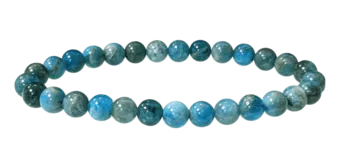 Bracelet Apatite Bleue AB perles 5.5-6.5mm