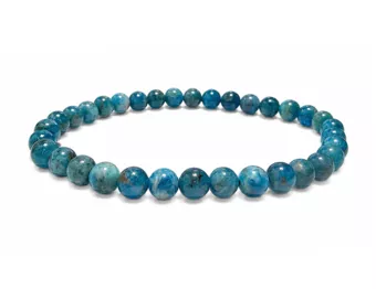 Bracelet Apatite Bleue A Perles 6mm